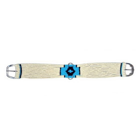 Showman 75107 Mohair straight string girth with Stainless Steel Roller Buckle with Aztec Design