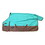 Showman 1200 Denier Rip-Stop Nylon Turnout Waterproof Sheet, 68",Blue