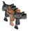 Floral tooled leather Mini decorative saddle. 6.5" tall x 4.75" wide. *INTENDED FOR DECORATION ONLY*, Dark Brown
