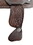 Floral tooled leather Mini decorative saddle. 6.5" tall x 4.75" wide. *INTENDED FOR DECORATION ONLY*, Dark Brown