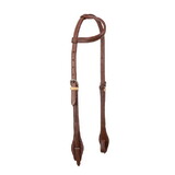 Showman AB-329 Argentina Cow Leather Stitched One Ear Headstall