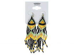 AE3527-GMT A set of large teardrop shaped beaded earrings