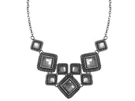ANC4254 Attitude by Montana Silversmiths Western Style Large Chunky Square Necklace