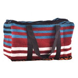 Showman DB-01 Turquoise, Burgundy, and Black 100% Wool Serape Saddle Blanket Duffel Bag