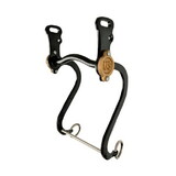 Showman RT-07 Black steel cavalry style bit with ported mouth