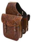Showman SB-51 Floral Tooled leather saddle bag