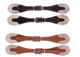 Showman WX-2156M Men's Argentina Cow Leather Spur Straps with Rawhide Ends