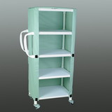 Health Care Logistics - Multi-Purpose Cart, 4-Shelves with Solid Vinyl Cover