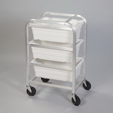 Health Care Logistics - Rolling Rack for 3 Tote Bins