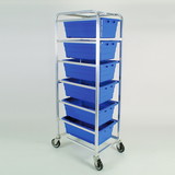 Health Care Logistics - Rolling Rack for 6 Tote Bins