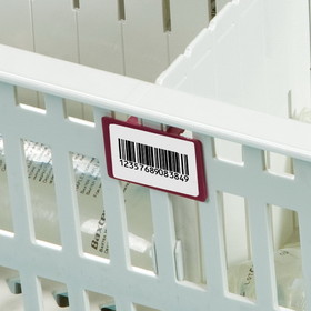 Health Care Logistics - Label Holders for Easy Exchange System Cart Baskets, Trays and Flip and Stack Storage Baskets, Pkg.