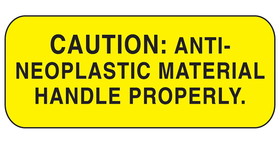 Health Care Logistics - Caution Anti-Neoplastic Material Labels