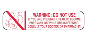 Health Care Logistics - Warning Do Not Use If You Are Pregnant Labels
