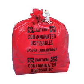 Health Care Logistics - Biohazard Bags - X-Large, 33-Gallon, 20 x 39 x 12-1/4