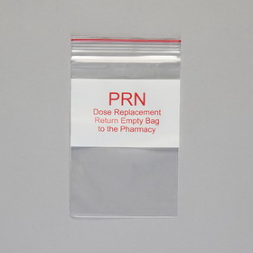 Health Care Logistics - PRN Bags, Red, 4 x 6