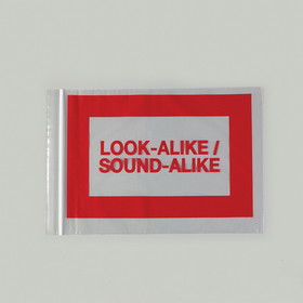 Health Care Logistics - Look-Alike Sound-Alike Bags, 4 x 6