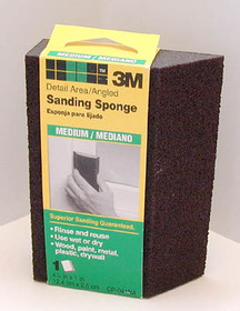 3M 4-7/8" x 3-1/2" x 1" 120 Grit Detail Angled Sanding Sponge