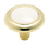 Amerock 244WPB 1-1/4" Knob White Polished Brass, Price/Each