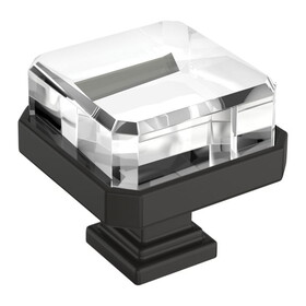 Amerock BP36975CBBR Knob 1-3/8in Glacio Clear Black Bronze
