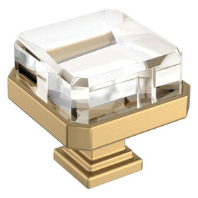Amerock BP36975CCZ Knob 1-3/8in Glacio Clear Champagne Bronze