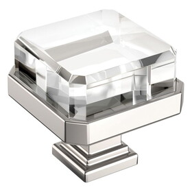 Amerock BP36975CPN Knob 1-3/8in Glacio Clear Polished Nickel