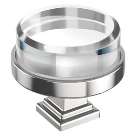 Amerock BP36976C26 Knob 1-1/2in Glacio Clear Polished Chrome