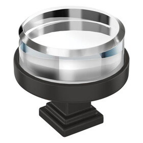 Amerock BP36976CBBR Knob 1-1/2in Glacio Clear Black Bronze