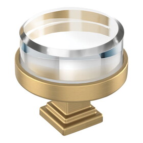 Amerock BP36976CCZ Knob 1-1/2in Glacio Clear Champagne Bronze