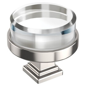 Amerock BP36976CPN Knob 1-1/2in Glacio Clear Polished Nickel