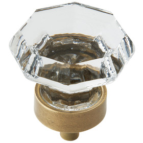 Amerock BP55268-CGB 1-1/4" Knob Crystal / Gilded Bronze
