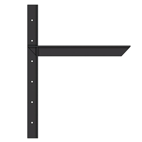 AMEC24-A-P Extended Concealed Shelf Support Bracket 24" Almond