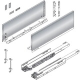 Blum B770C27S0I 11" LEGRABOX C-Height Drawer Kit 125# Stainless Steel 770C27S0I