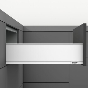 Blum 770K40S0SSW 16in LEGRABOX K-Height Kit 125 LB Silk White