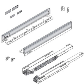 Blum B770N55S0I 22&quot; LEGRABOX N-Height Drawer Kit 125# Stainless Steel 770N55S0I