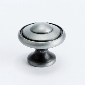 Berenson 2924-1BAP 1-3/16" Knob Euro Traditions Brushed Antique Pewter