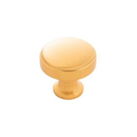 KNOB 1-1/4IN DIA BRUSH GOLD BR