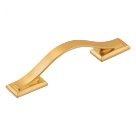 Belwith PULL, 3in C/C BRUSHED GOLD BRASS
