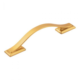 Belwith PULL, 96mm C/C BRUSHED GOLD BRASS