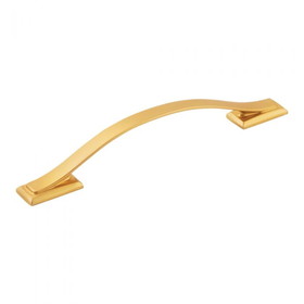 Belwith PULL, 128mm C/C BRUSHED GOLD BRASS