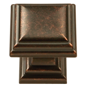 Belwith HH74554-DAC Knob 1-1/8 inch Sq Dark Antique Copper