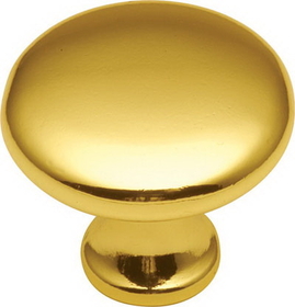 Belwith P14255-03 1-1/8" Knob Polished Brass
