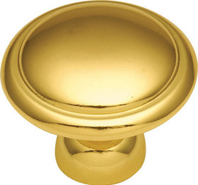 Belwith P14848-03 1-3/8" Knob Polished Brass