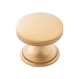 Knob 1-3/8in BRUSHED GOLD BRASS