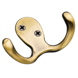 Belwith P27115-AB Double Utility Hook Antique Brass