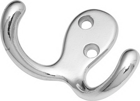 Belwith P27115-CH Double Hook Polished Chrome