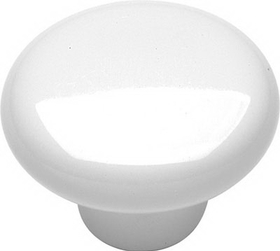 Belwith P28-W 1-1/4" Knob White Porcelain