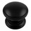 Belwith 3053 MB Knob 1-1/4in MATTE BLACK, Price/Each