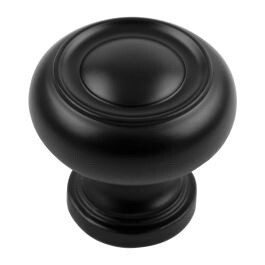 Belwith 1-1/4&quot; / 32mm Knob Matte Black Cottage P3151-MB