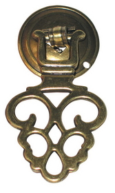 Belwith P8005-LP 1-1/4" x 2-5/8" Pendant Pull Lancaster Hand Polished