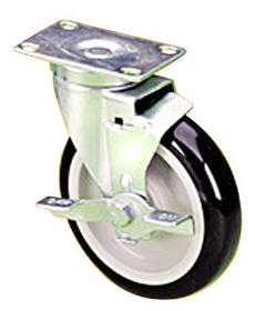 Regal Ride Institutional Casters 3" swivel with brake plate type